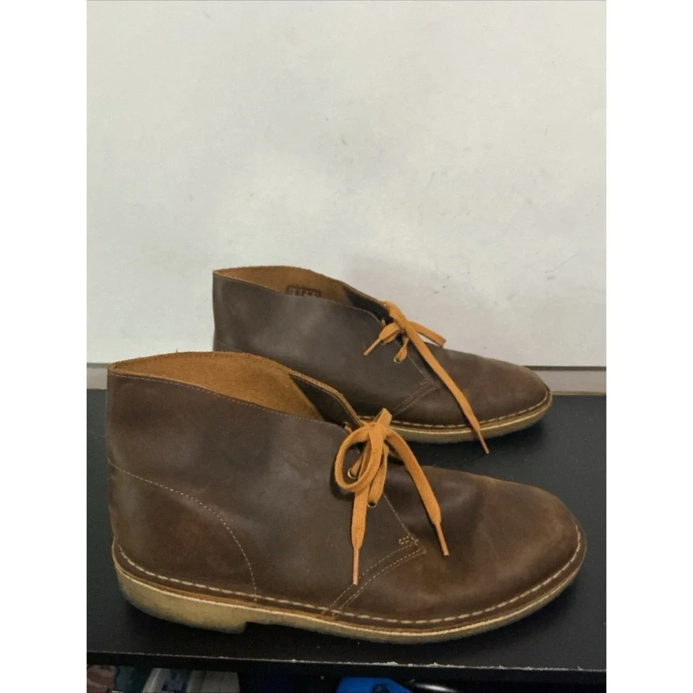 Clarks Originals Desert Boots Distressed Brown Leather Crepe Sole Men's 11 M US